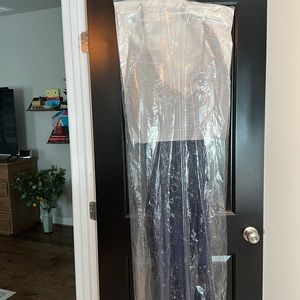 Beaded navy brand new MacDuggal gown